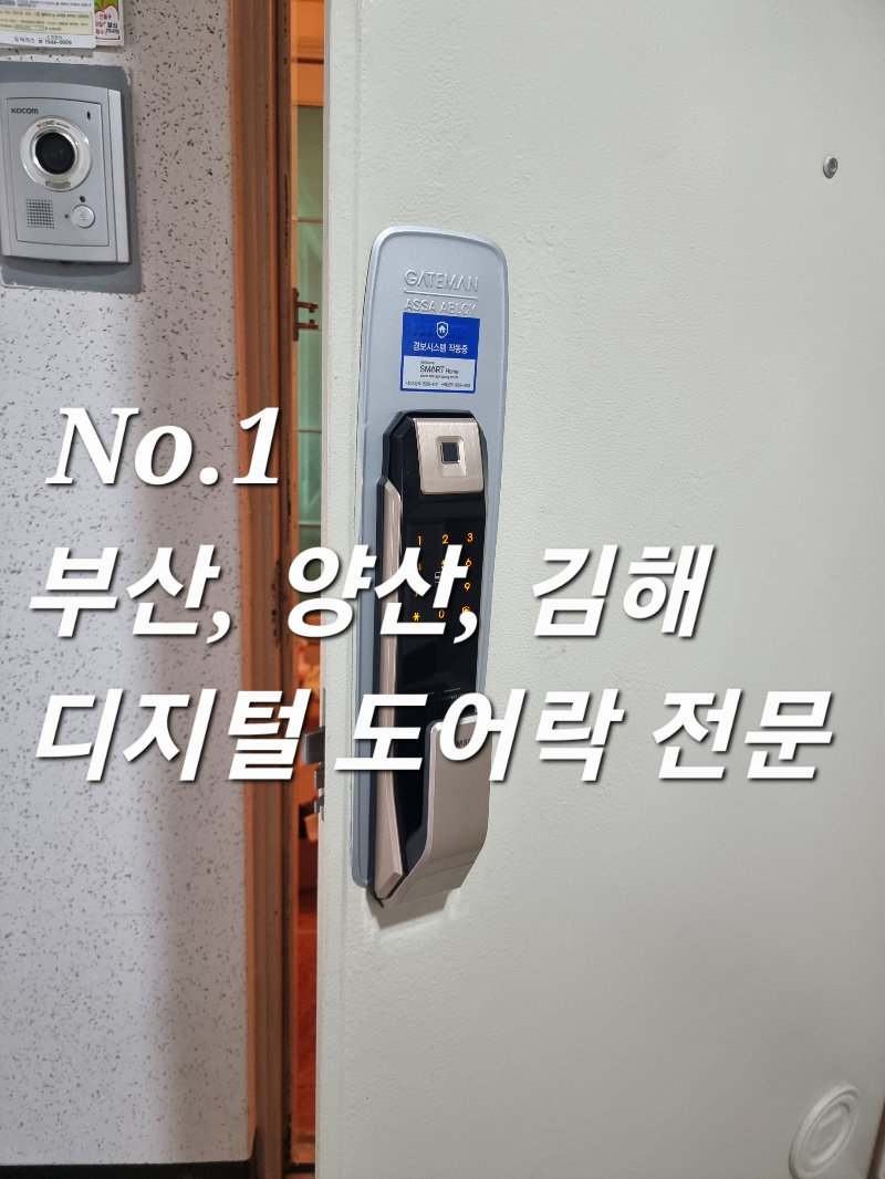 부산 진구 개금동 삼성 지문인식 푸시풀 도어락 번호키 설치