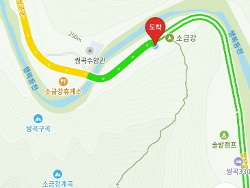 군자산-쌍곡구곡-주차장-지도