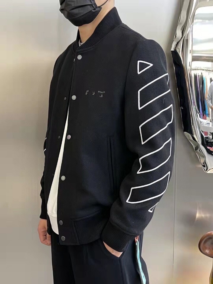  [OFF WHITE] 오프화이트 디아고날 바시티 자켓 (2 COLOR)