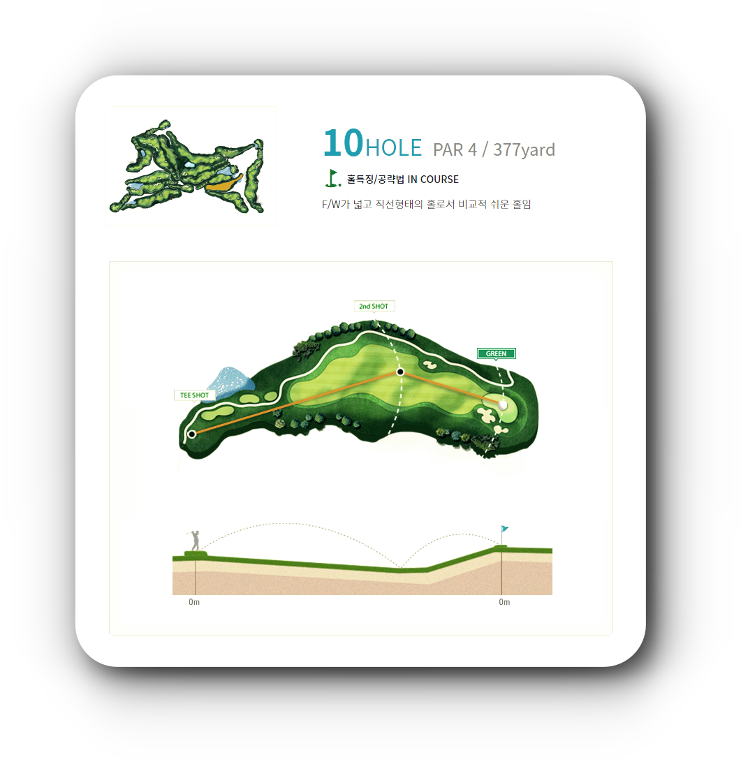 드비치CC 골프코스 10번 홀 (아웃코스)