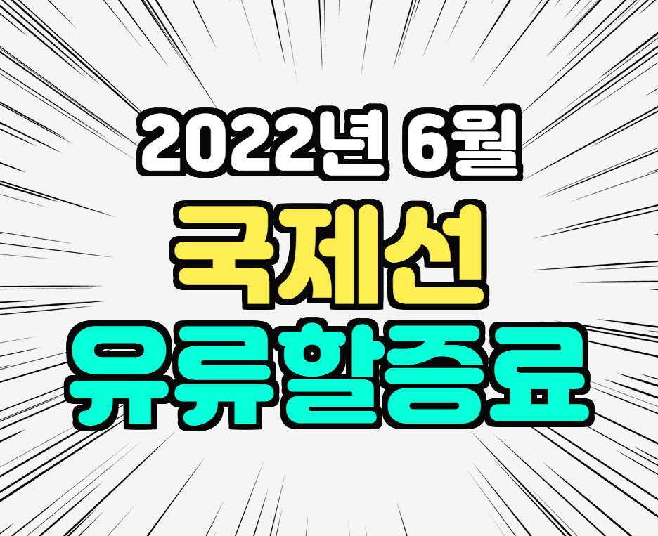 2022년 6월 국제선 유류할증료 정보
