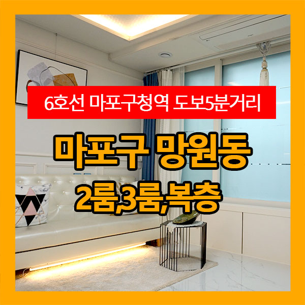  마포구 망원동 망원시장 인접 투룸,쓰리룸,복층 신축빌라 강추합니다~~