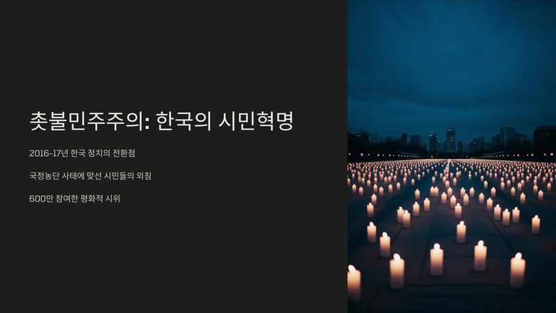 2016년 촛불집회의 배경과 영향