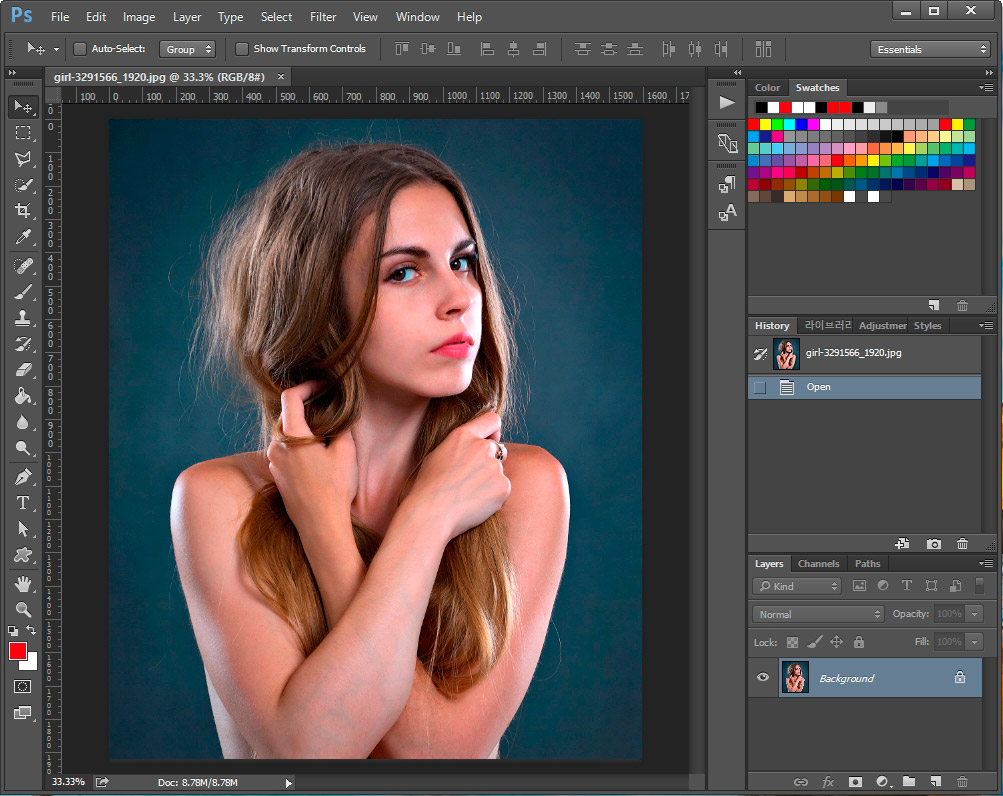 포토샵 사진 불러오기