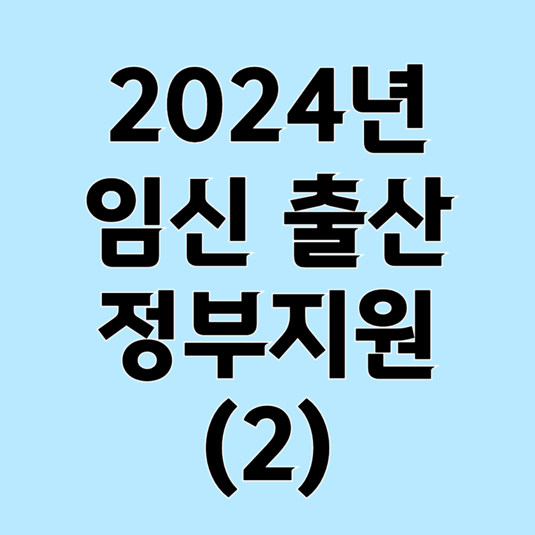 임신 출산 정부 지원