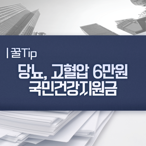  당뇨 고혈압 국민건강지원금으로 6만원 챙기기 (건강인센티브제)