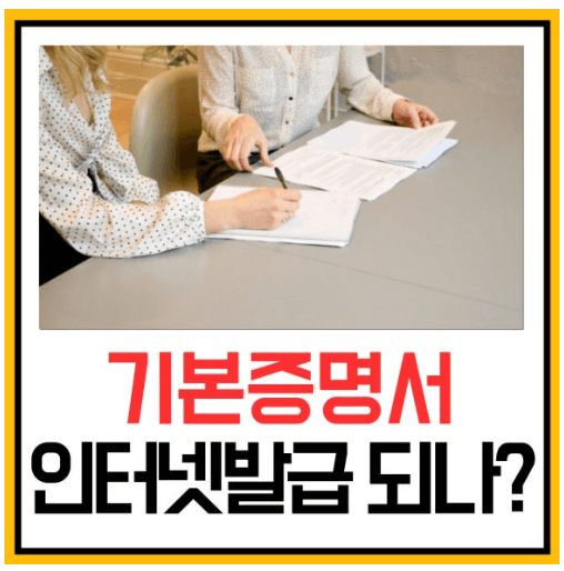 기본증명서 상세증명서 발급 방법