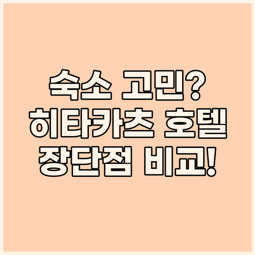 대마도 숙소 고민 끝! 히타카츠 인기