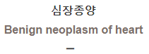  심장종양 [Benign neoplasm of heart]