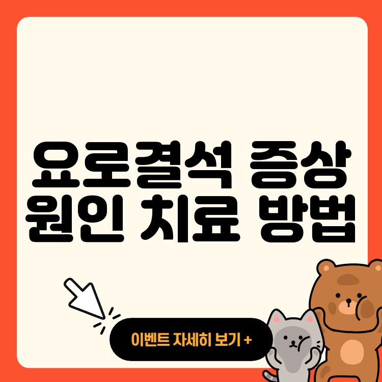 요로결석 증상 원인 치료 방법