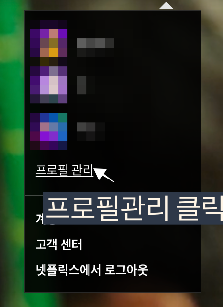 프로필관리 를 클릭한다