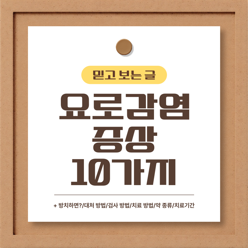  요로감염 증상 10가지