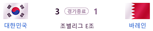 한국 vs 바레인