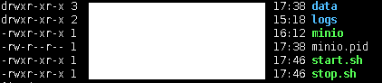  MinIO 실행(start), 중지(stop) script 만들기