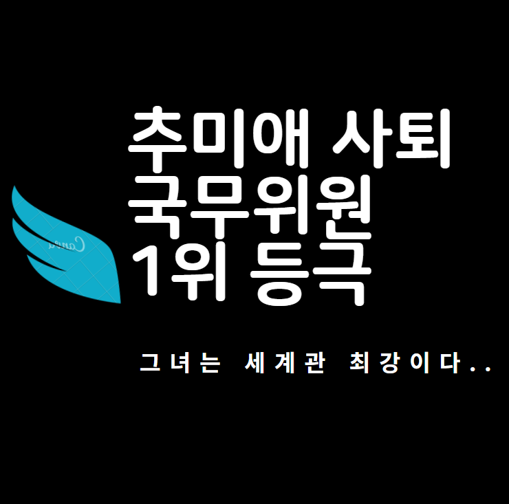 김현미? 홍남기? 노노 추미애 지지율이 최강이다