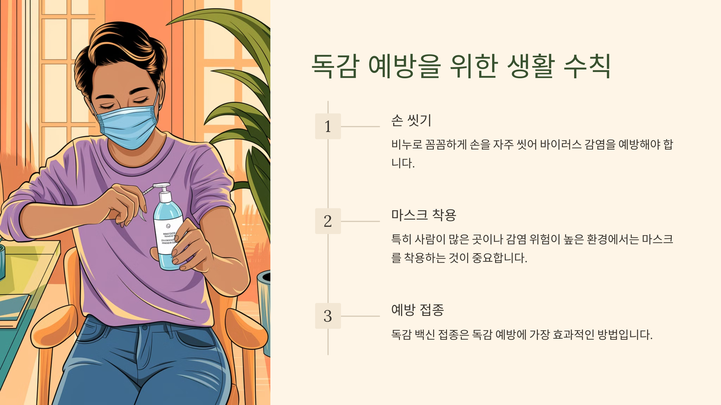 독감 예방을 위한 생활 수칙