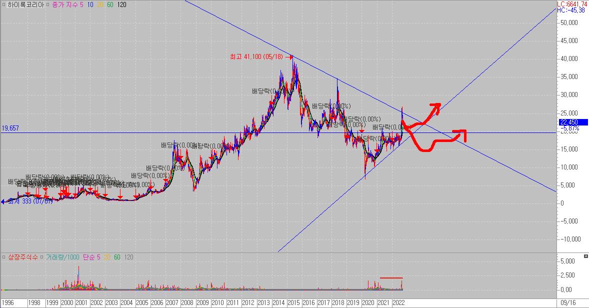 하이록코리아 차트분석
