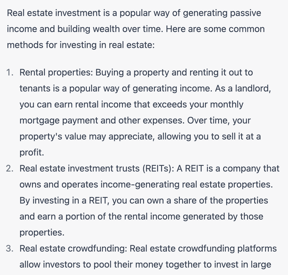 It&#39;s important to research and carefully consider each investment method before deciding which one is right for you. Real estate investments can be lucrative&#44; but they also come with risks and require careful management.