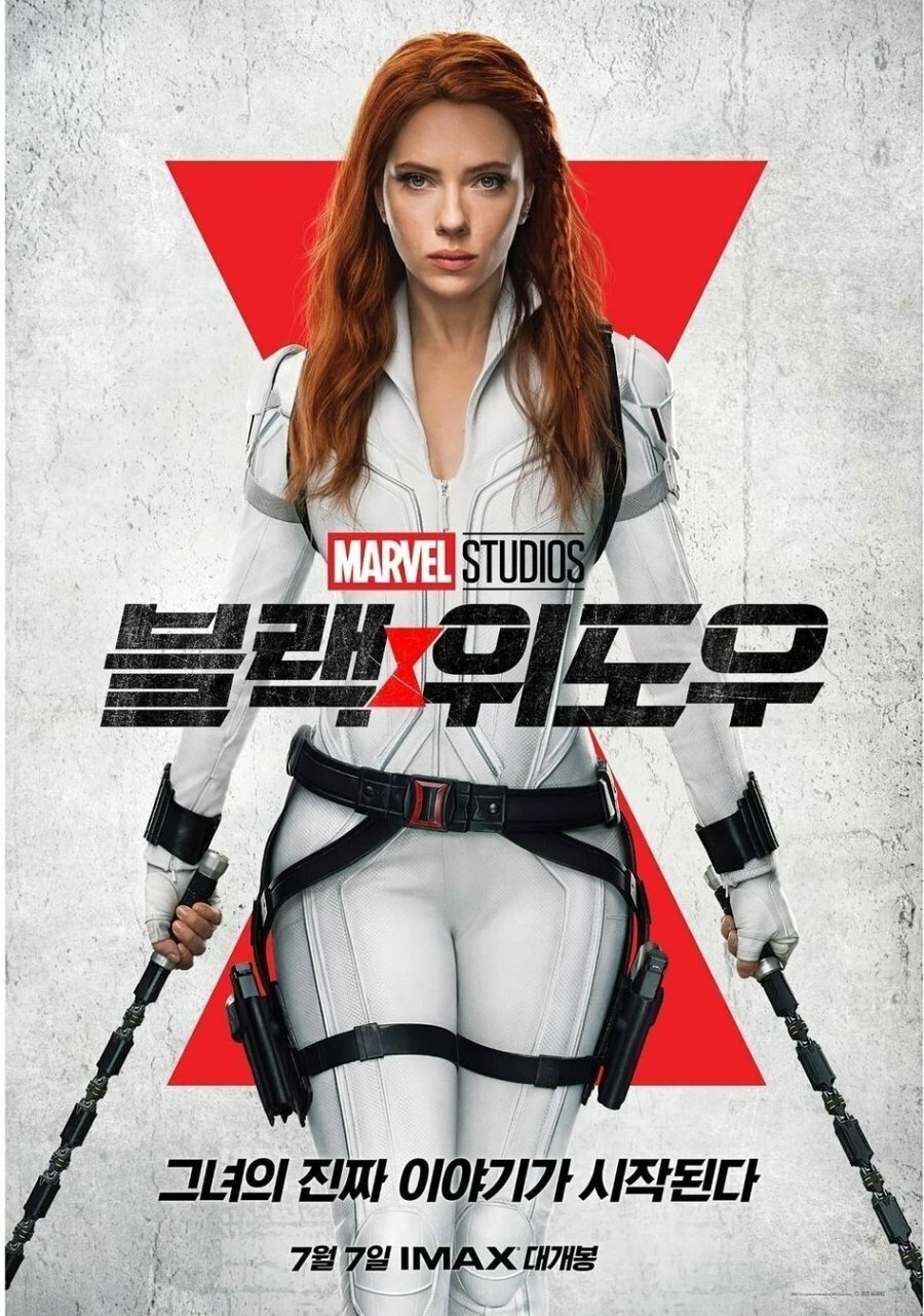  블랙 위도우, 포스터 + 로튼토마토 지수 + 메타스코어 + 캐릭터 포스토 6종