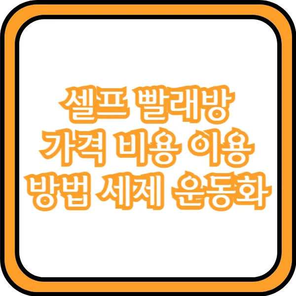  셀프 빨래방 가격 비용 이용 방법 세제 운동화