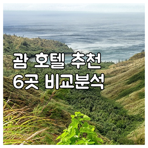 알짜배기 괌 호텔 추천 6곳 장단점 