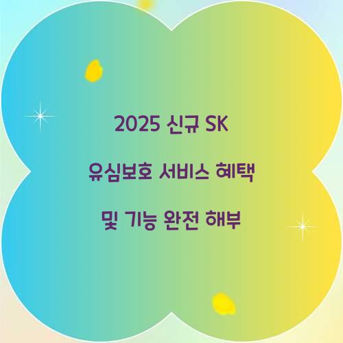 2025 신규 SK 유심보호 서비스 기능 및 혜택