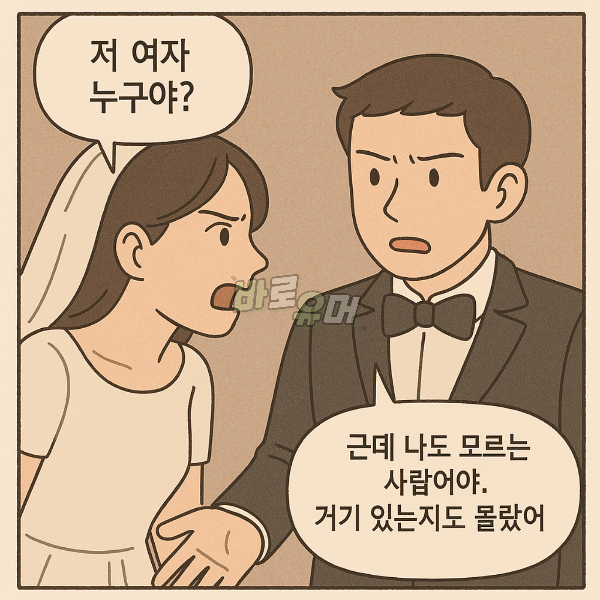 결혼식에 하얀 원피스를 입고온 모르는 여자를 보고 소름돋은 이유 4