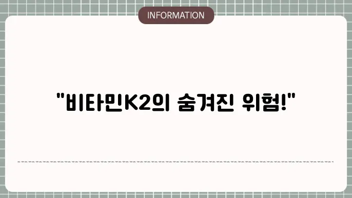 뻯발이더 K2 영양제 렋린 시킬.