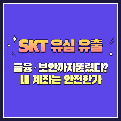 SKT 유심 유출 대란, 금융·보안까지 뚫렸다? 내 계좌는 안전한가