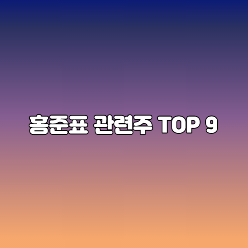  홍준표 관련주 TOP 9