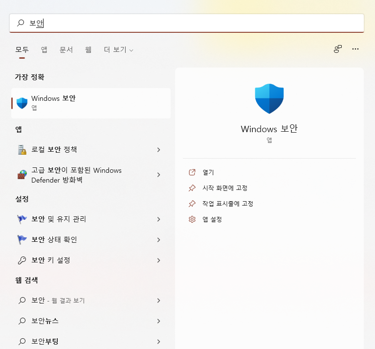 Antimalware Service Executable CPU 높을때 캡처3