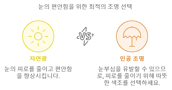 적절한 조명 사용하기