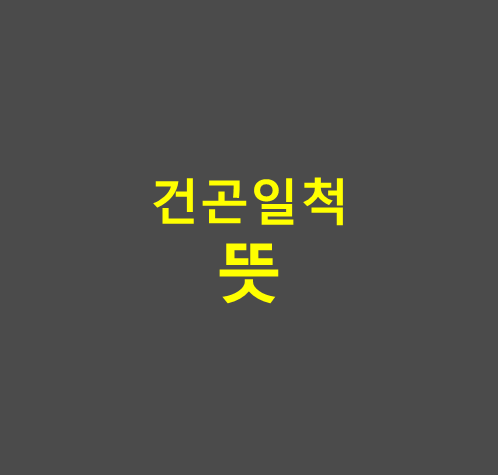 건곤일척 뜻 썸네일
