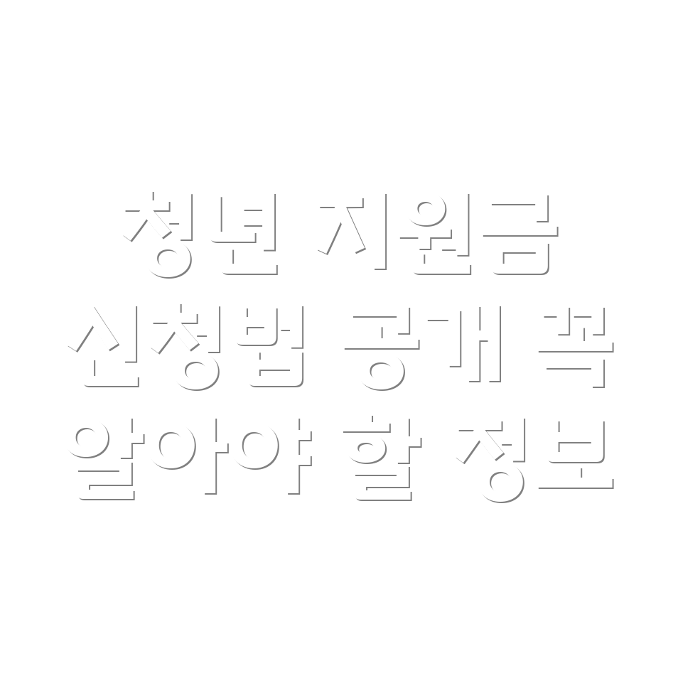 청년 개인사업자 지원금