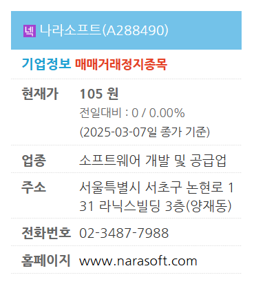 나라소프트(코넥스) 회생절차 개시 신청 및 관리종목 지정 배경 분석. 공시위반, 투자주의 종목 지정, 경영권 분쟁 소송 등 주요 이슈 정리