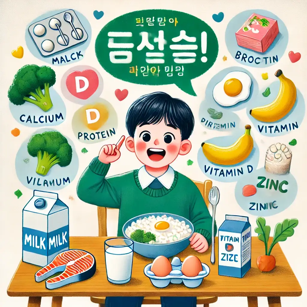 우리 아이 키 쑥쑥! 성장기 필수 영양소와 식단 꿀팁 대공개