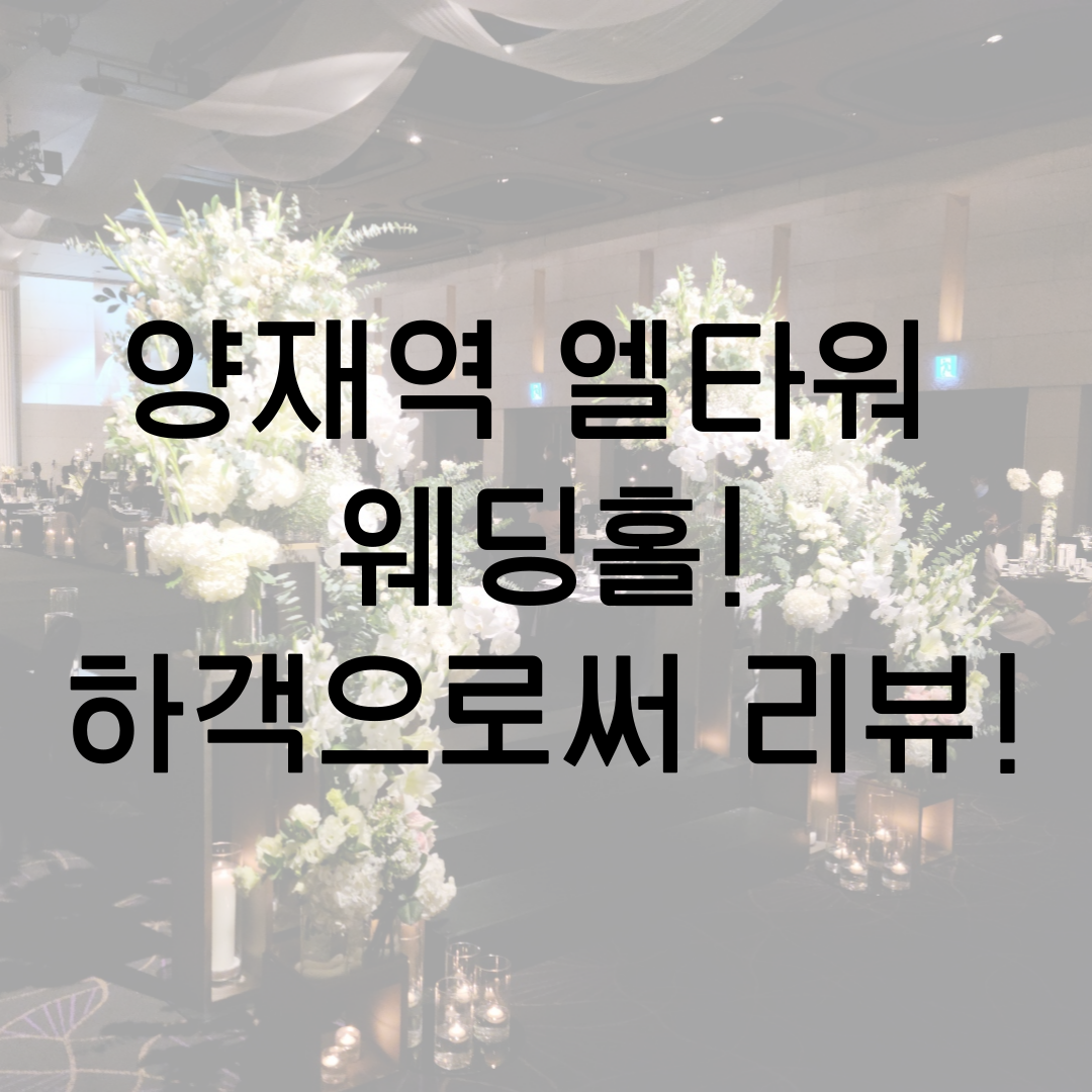  결혼식 예식장 양재역 엘타워 웨딩홀! 아름다운 결혼 축하해준 후기~, 예식장 코로나 상황에서 예식장 인원 제한