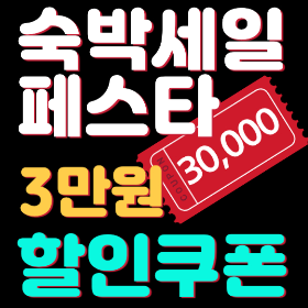 숙박 세일 페스타 3만원 할인쿠폰