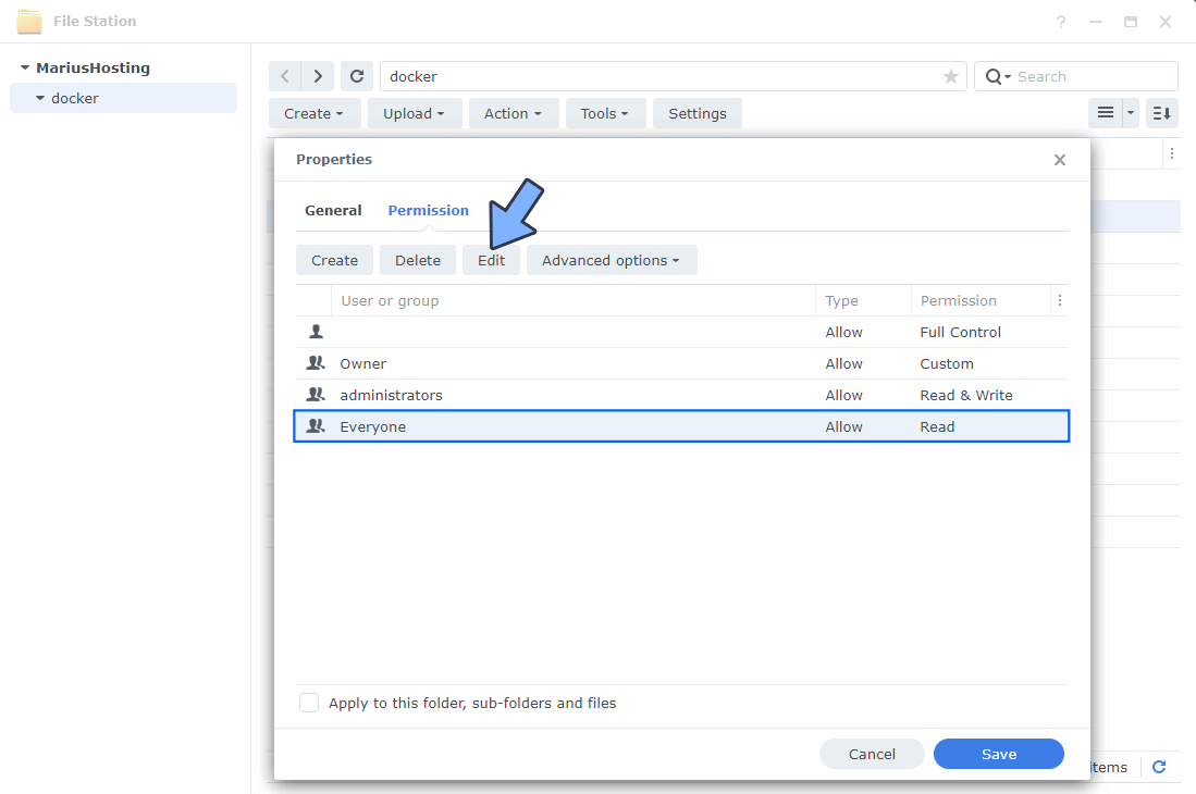 n8n Synology Permission Synology NAS Set up 3