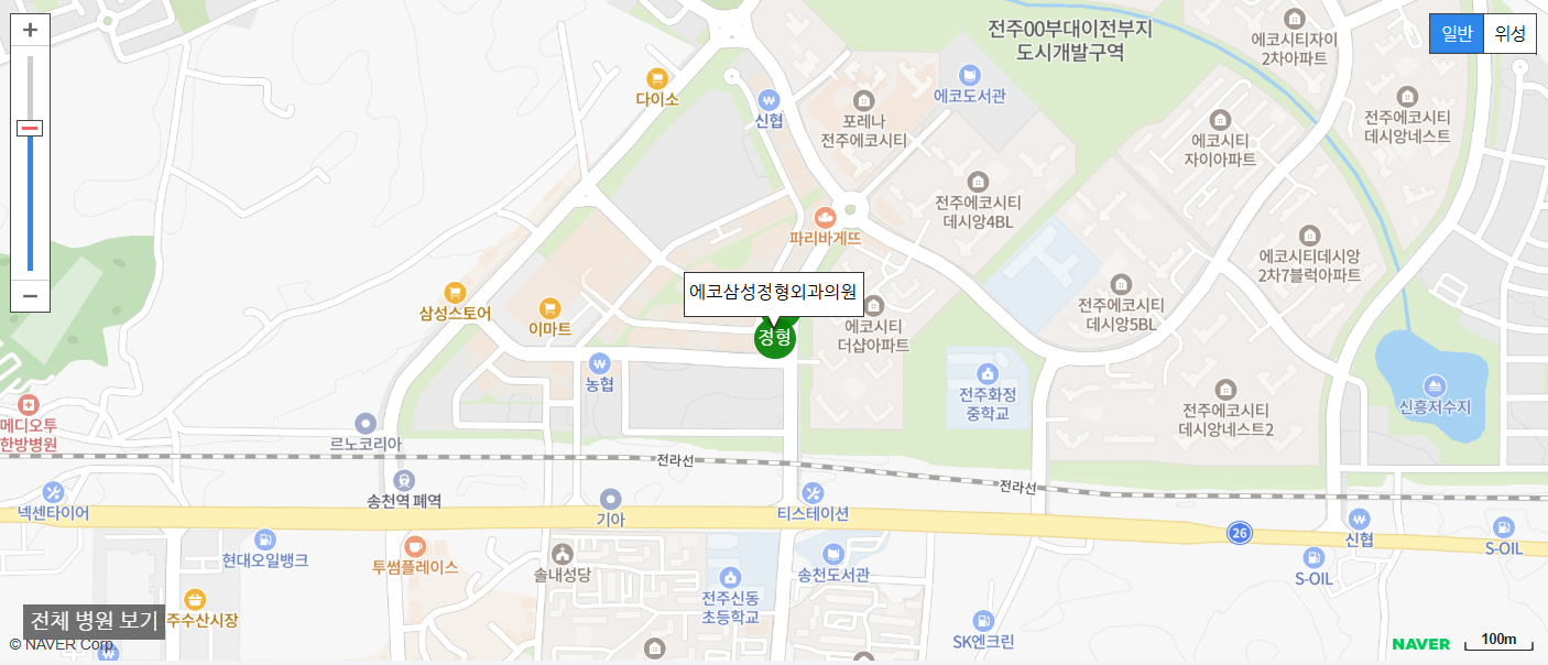 전주시에서 야간 진료를 볼 수 있는 정형외과 병원 에코삼성정형외과의원