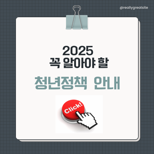 2025 꼭 알아야 할 청년정책 자세한 안내