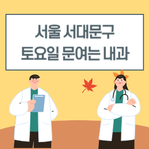 서울 서대문구 토요일 내과 진료 병원 리스트