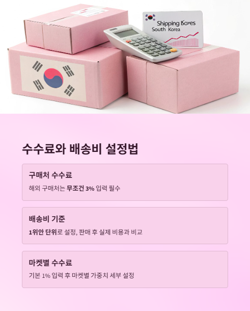 수수료 배송비 설정법