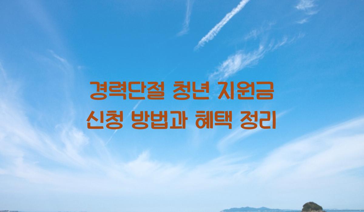 경력단절 청년 지원금
