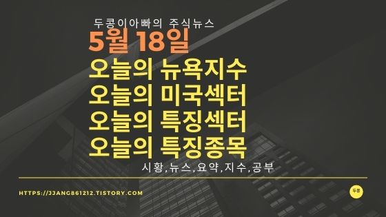  [22년 05월 18일]다우지수와 세계증시와 특징종목
