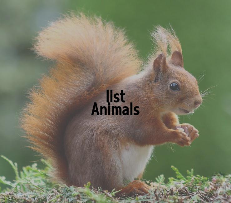 list Animals