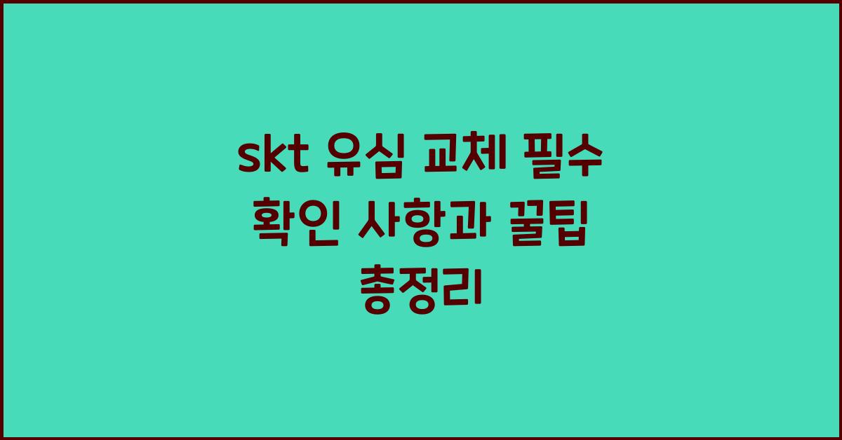 skt 유심 교체