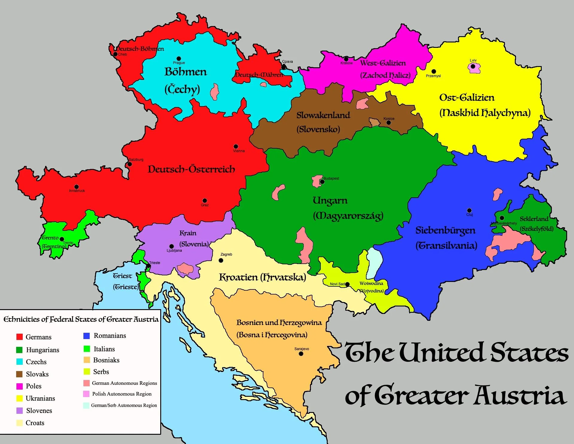 대오스트리아-합중국 언어별 지도