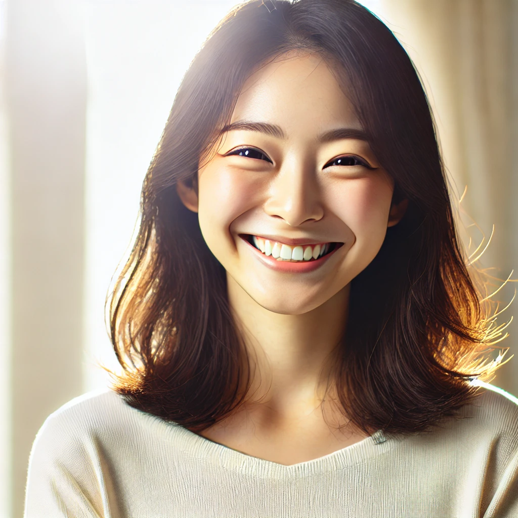 밝은 미소를 짓는 사람의 모습