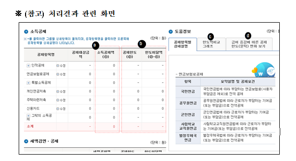 연말정산 처리결과